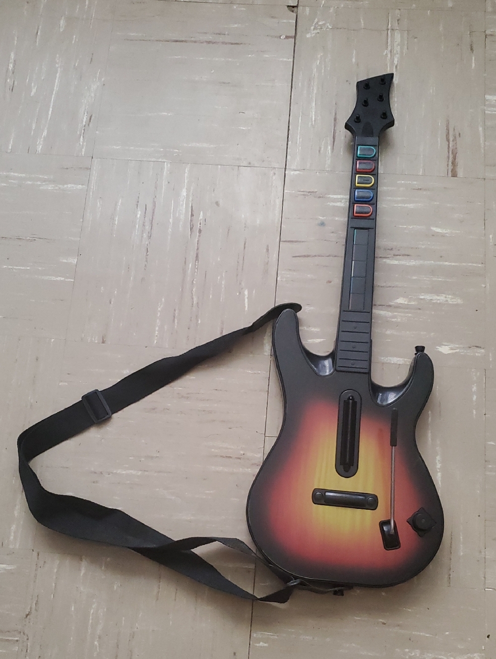 Guitar Hero Guitar PS2 World Tour Sunburst Controller 95449.805 No Dongle